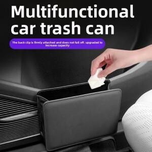 가죽 접이식 자동차 문 수납함 쓰레기통 다중 포켓 시트백 걸이형 내부 정리함 액세서리