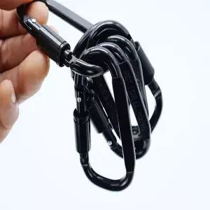 [콩심팥심]다용도 스텐 카라비너 고리 블랙