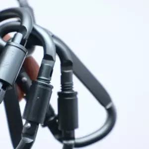 [콩심팥심]다용도 스텐 카라비너 고리 메탈그레이