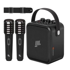 YLL 60W 강력한 음성 증폭기(무선 마이크 2개 포함), 프로 사운드 블루투스 스피커(마이크 휴대용 PA 시스템 노래방 기계 지원 BT /USB /TF 카드 /Aux / 기타