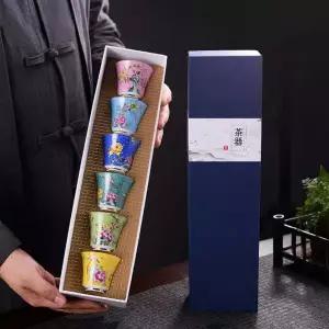 명작 YL83KA67 전통 다기 찻잔 6p세트 도자기 플라워 사케잔