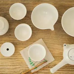 이천도자기 BF34JK83 미색 3인 다기 풀세트 전통찻잔