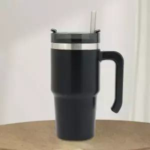 써머원 GM43VO15 보온보냉 빨대 텀블러 차량 보냉컵 블랙 600ml