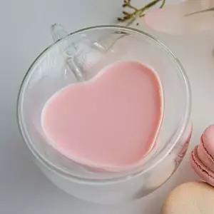 하트모양 HR07YI59 이중유리컵 아이전용컵 손님맞이 투명커피컵