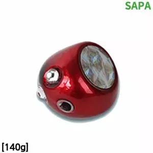싸파 유동식 타이라바 헤드 140g 레드 2개입 참돔낚씨