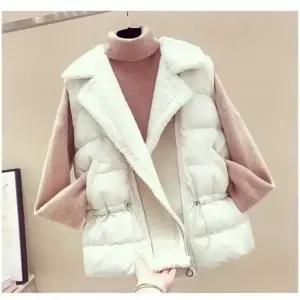 고품질 허리조임 F95263 양털패치 양털조끼 패딩조끼 롱조끼 (WFFX4UJ)