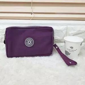 여행파우치 크로스백 파우치 미니백 퍼플 손가방 3단