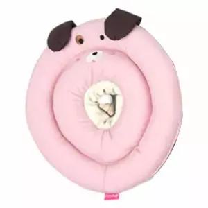 고양이 쿠션 넥카라 핑크 S 강아지 깔대기 핥음방지