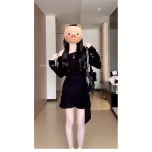 원피스 롱 블랙 여친 겨울 추동 일자어깨 프렌치 햅번 긴팔 핏예쁜 인기4