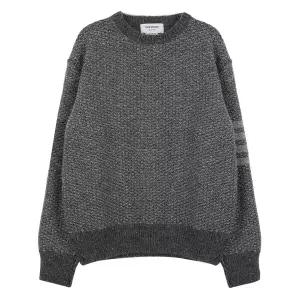 톰브라운 4바 스트라이프 토널 스티치 모헤어 트위드 니트 MKA541A Y1032 035