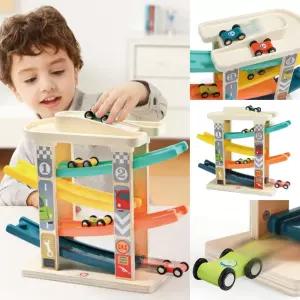 탑브라이트 4단점프 스피드트랙 미니카 레이싱놀이 지그재그 슬라이드 레일 자동차 트렉 유아