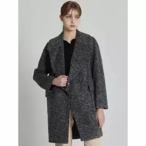 [하프클럽/르오트]모노 울 블렌디드 그레이지 믹스 미디코트-사이즈 5588까지