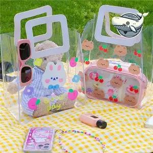 [하프클럽/]여름 투명 비치백 바캉스 피크닉 가방 여름