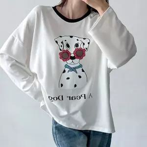 [하프클럽/]빅사이즈 512 선글라스도그티셔츠 DMAV806