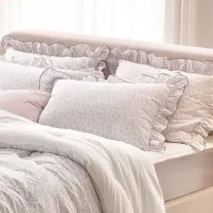 [갤러리아] 로라애슐리 미엘 바이오워싱 60수 고밀도 광폭 면 베개커버 50X70