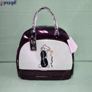 중고 엠유 프리미엄 에나멜 보스턴백 와인.