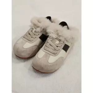 [갤러리아] [센터시티] 고세 밍크 퍼 와이드 밴딩 스니커 뮬 GZO5F028 베이지