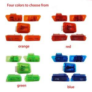 5PCS 오토바이 스위치 버튼  헤드 라이트 회전 신호 높은/낮은 빔 디밍 경적 시작 다양한 스위치 액세서리