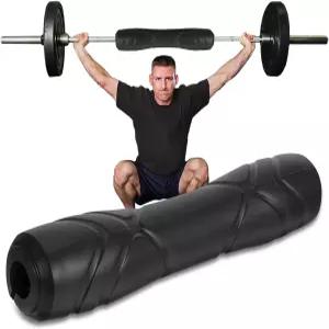 고무 바벨 패드 스쿼트 엉덩이 스러스트 폐 및 핏 표준 바(블랙)