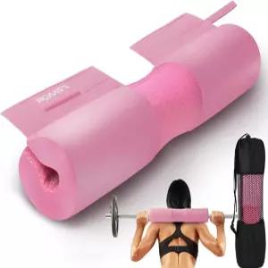 바벨 스쿼트 패드 나일론 패딩 미끄럼 방지 두꺼운 폼 쿠션 엉덩이 추력을 위한 런지 바 - 표준 무게 목