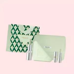 프라다 뷰티 NEW 핸드 크림 앤 립 밤 듀오 +미니배니티파우치 파우치백 가방+미니그린밤+쇼핑백 4365892