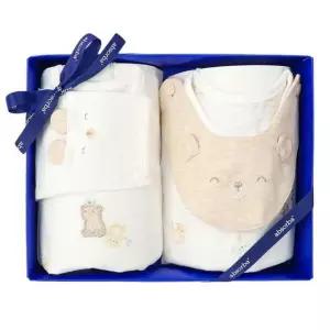 [갤러리아] (압소바출산,태교,배냇저고리)새싹곰오가닉배냇슈트+우주복2종세트(A1A-10122SET)