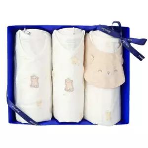 [갤러리아] (압소바출산,배냇저고리세트)새싹곰오가닉배냇슈트+슈트+우주복세트(A1A-10121SET)