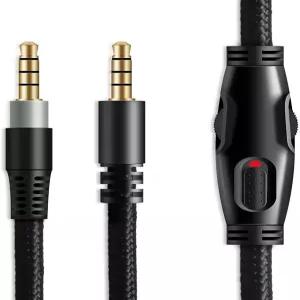 인라인 음소거 및 볼륨 제어 기능이 있는 HyperX 클라우드 알파 믹스 게이밍 헤드셋용 MJKOR 교체 오디오