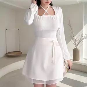 [하프클럽/]여성 더블레이더 시폰 쁘띠 보우 리본 스커트