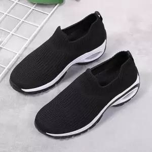 메쉬 여성 에어 슬립온 스니커즈 2컬러 워킹화