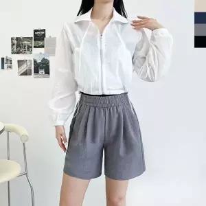 [하프클럽/]면 밴딩바지 핫팬츠 여름 3부팬츠 반바지 짧은바지