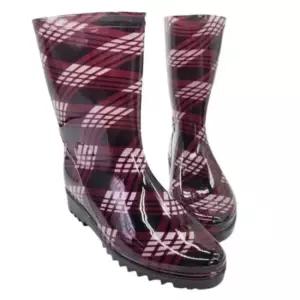 여자 체크 반장화 230mm 여자장화 작업장화 농사용장화