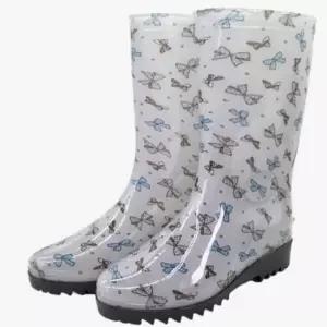 여자 리본 반장화 245mm 작업장화 물장화 여자장화