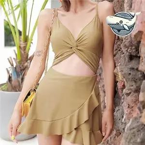 [하프클럽/]프릴 스커트 원피스 수영복 하체 커버 경량