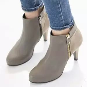 국내제작 소가죽 콤비 지퍼 속가보시 여성 앵클힐