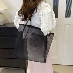 [하프클럽/]4컬러 그물 망사 비치백 네트백 여름가방 숄더백