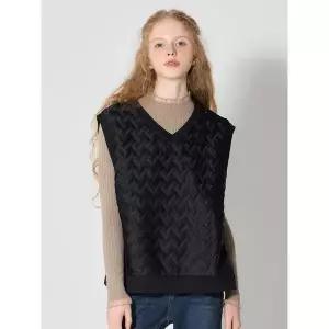 [하프클럽/]실크 꼬임 포인트 브이넥 베스트 (택가격 139000원)