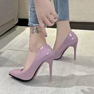 여성 스틸레토 멋진 스타일 애나멜 높은굽 킬힐 구두
