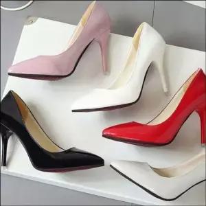 여성 애나멜 하이힐 스틸레토힐 펌프스 기본 구두 10.5cm