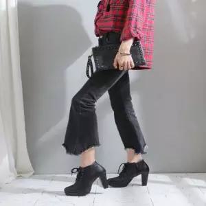 통굽 가보시 둥근코 워커힐 키높이 옆지퍼 여자