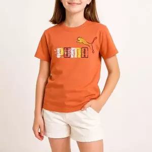 [하프클럽/푸마]푸마  에센셜플러스 퓨처버스 K 여성 아동 유스 반팔티 핫히