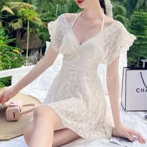 [하프클럽/]원피스 레이스 여성스런 치마 러블리 수영복