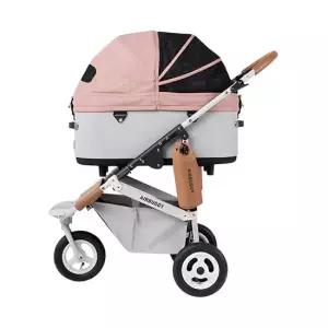 에어버기 돔3 살몬베리 L 강아지 유모차