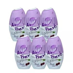 에어후레쉬 크리스탈워터 실내용 방향제 블랙체리 400ml x6개