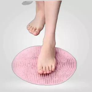 흡착식 원형 발브러쉬 간편발씻기 욕실 바시샤워볼 샤워타올 발매트 때밀이브러쉬