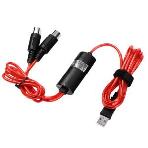 키보드 Synth 어댑터 PC 음악호환  케이블 변환기 윈도우  맥 IOS 2미터 USB to MIDI 인터페이스