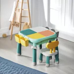 씽크 플레이 멀티테이블 의자세트 유아 책상 테이블 체어 미니 블럭놀이 블럭판 학습 공부