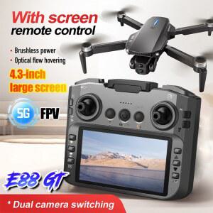영상전송c to c케이블 JJRC E88GT 드론 8K HD 360 광각 듀얼 카메라, 5G WiFi FPV UAV 스크린 원격 제어 및 장애물 회피 쿼드콥터