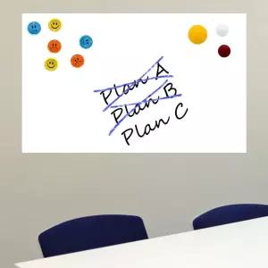 스티커타입 유리 벽면 자석 화이트보드시트판 사무실 가정용 학원게시 알림 게시 카페게시 인테리어 마그네