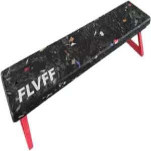 FLVFF 핑거보드 벤치 하드 재활용 플라스틱 및 스틸 프레임 배리어(BE)(블랙 컬러)